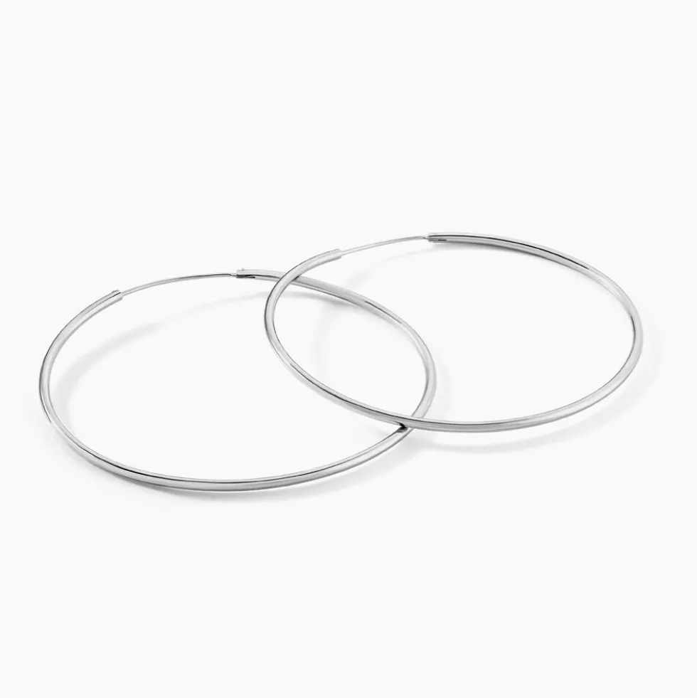 Créoles Argent Blanc Olympia
