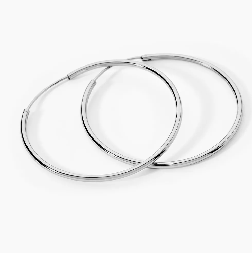 Créoles Argent Blanc Olympia