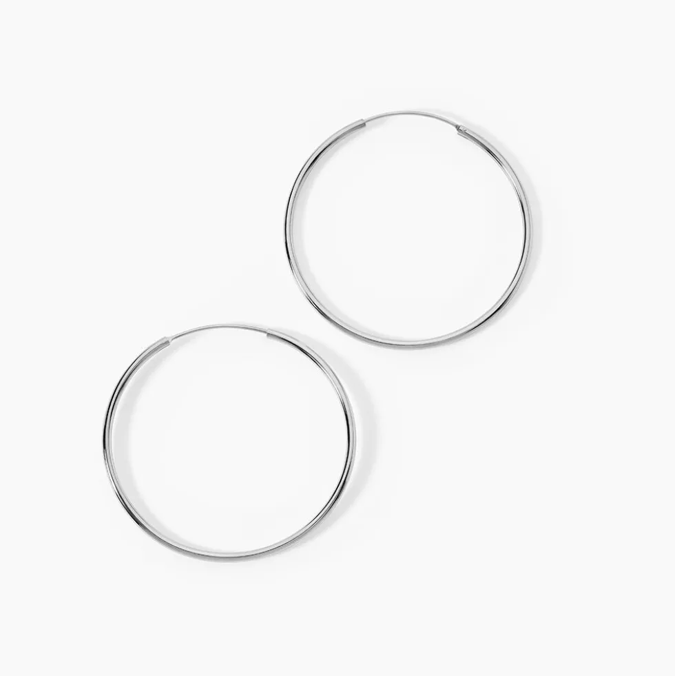 Créoles Argent Blanc Olympia
