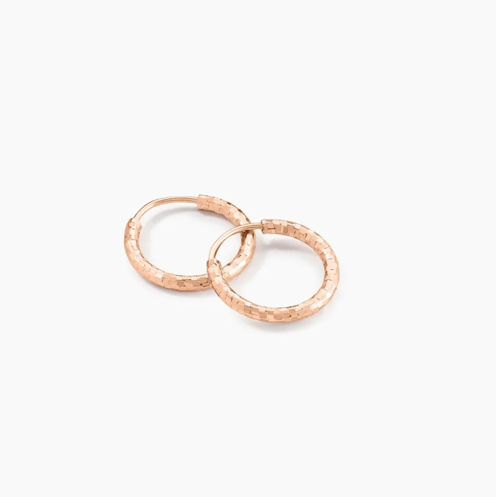 Créoles Argent Rose Agathe