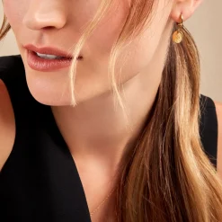 Créoles Aurore Acier Doré