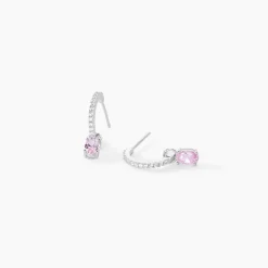 Créoles Evasion Argent Blanc Oxyde De Zirconium