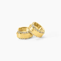 Créoles Guess Just Acier Jaune Oxyde De Zirconium