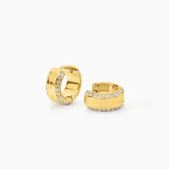 Créoles Guess Just Acier Jaune Oxyde De Zirconium