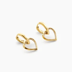 Créoles Guess Mon Amour Acier Jaune Oxyde De Zirconium