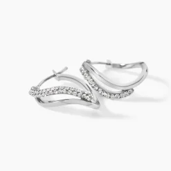 Créoles Hekate Or Blanc Strass