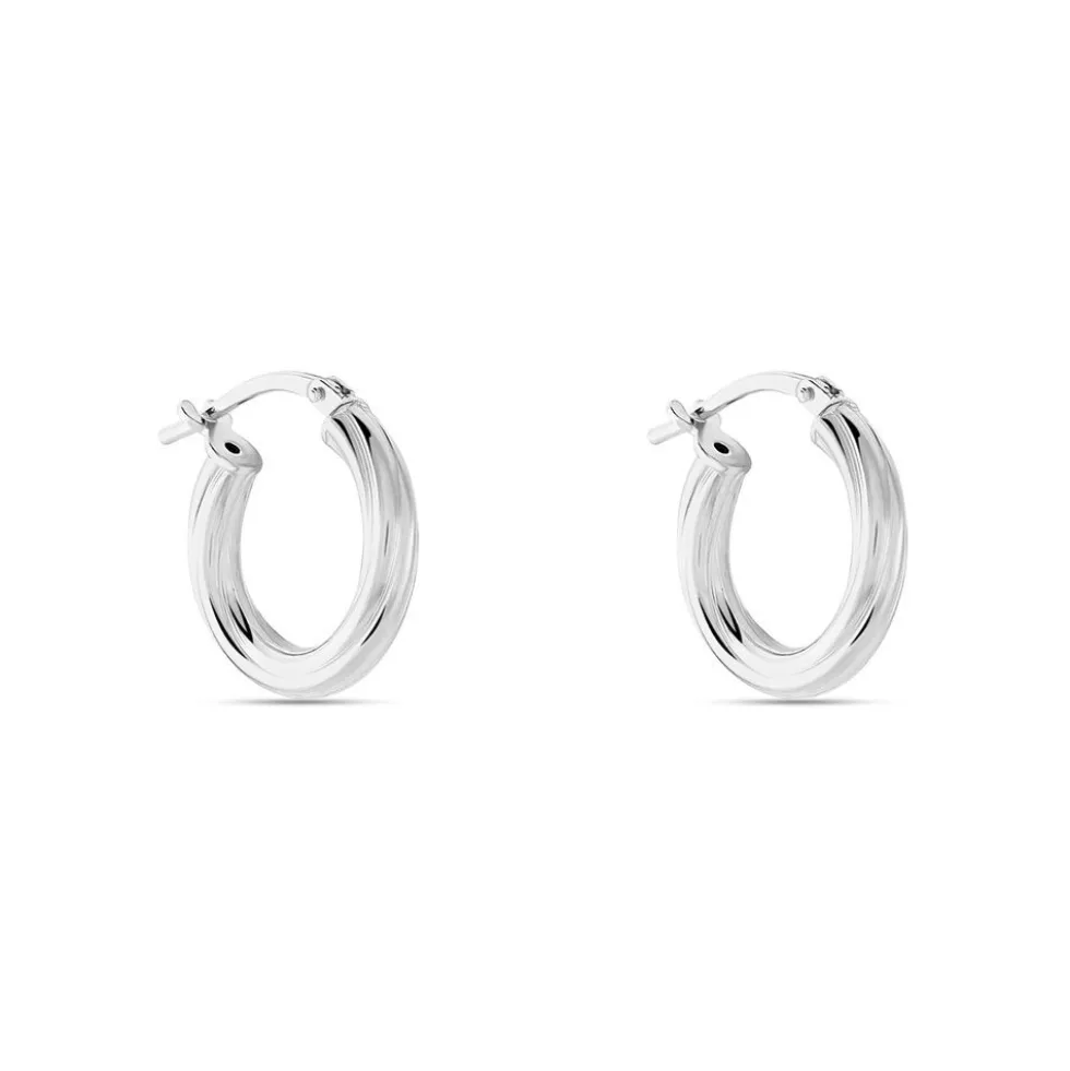 Créoles Maia Argent Blanc