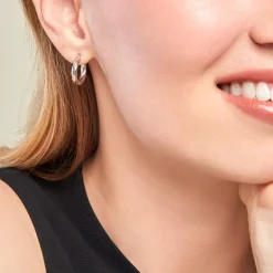Créoles Maia Argent Blanc