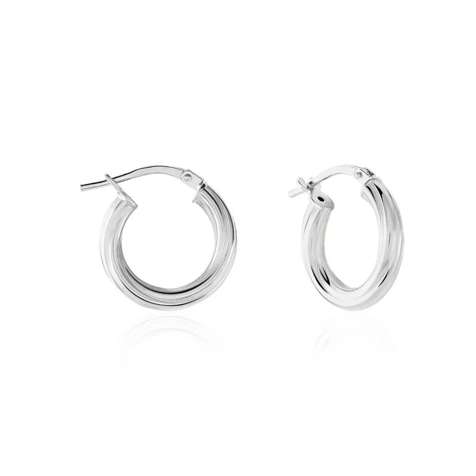 Créoles Maia Argent Blanc