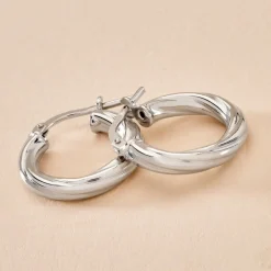 Créoles Maia Argent Blanc