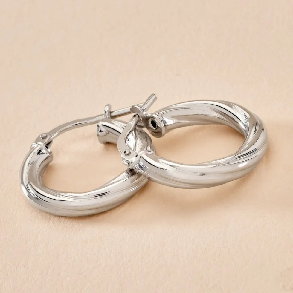 Créoles Maia Argent Blanc