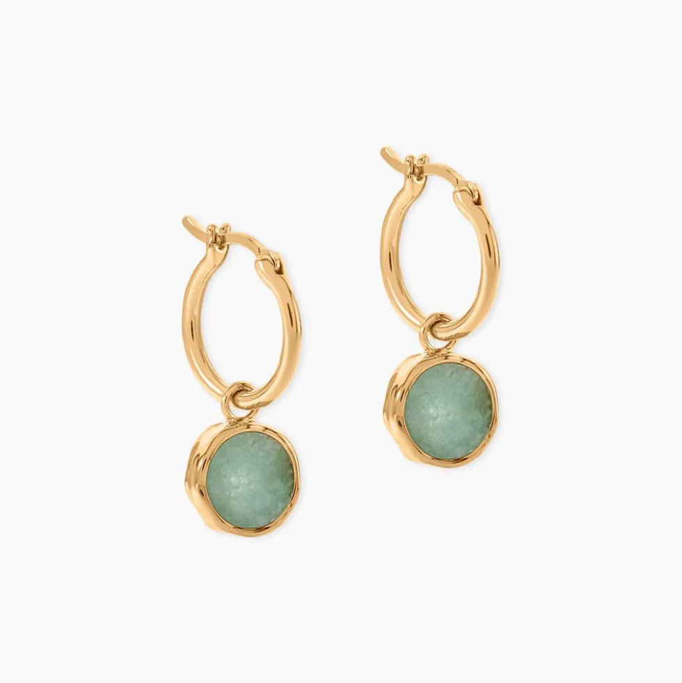 Créoles Plaqué Or Neassa Amazonite