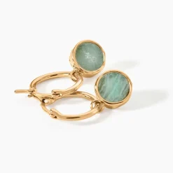Créoles Plaqué Or Neassa Amazonite