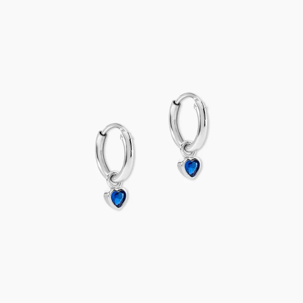 Créoles Querida Argent Blanc Oxyde De Zirconium