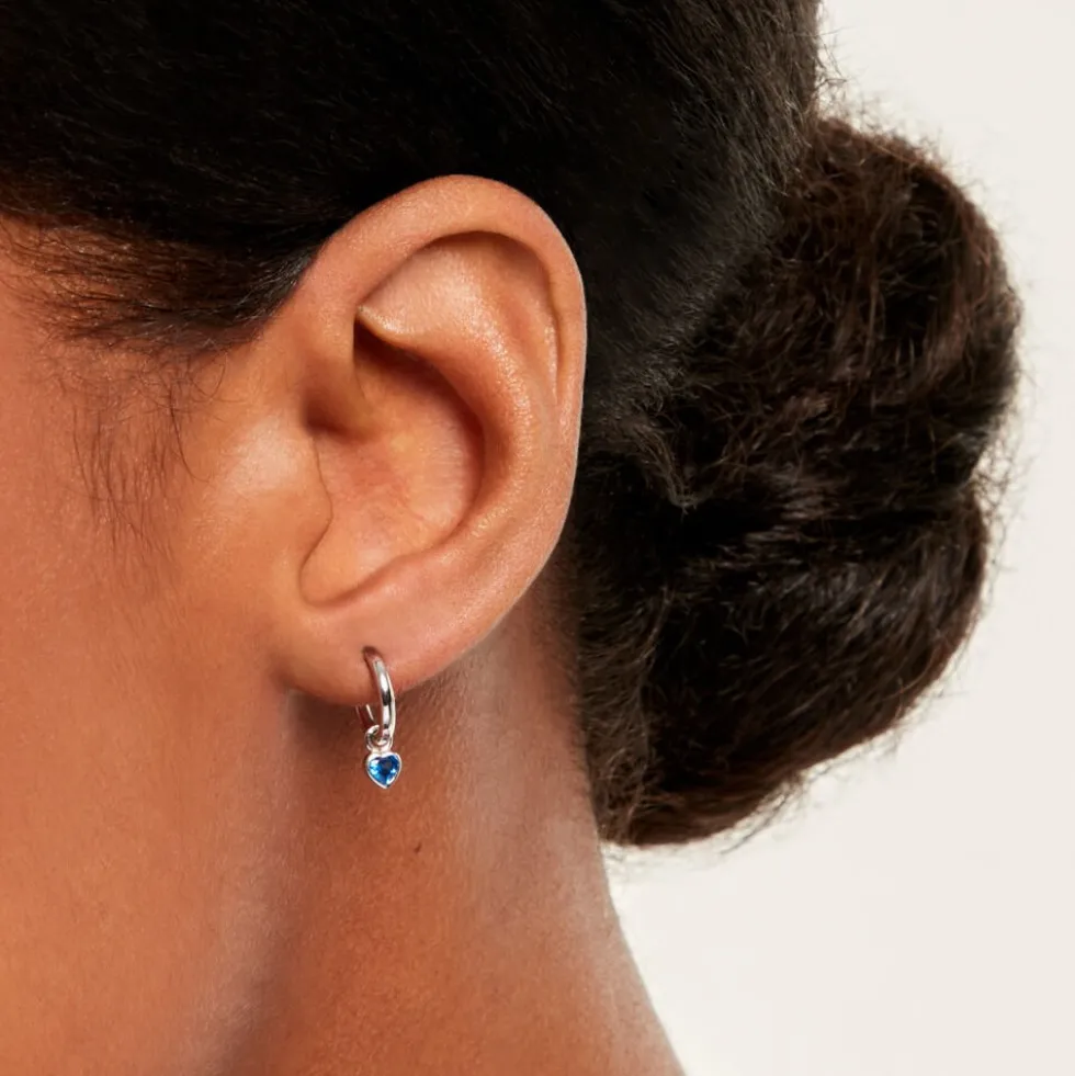 Créoles Querida Argent Blanc Oxyde De Zirconium