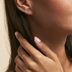 Créoles Rio Argent Blanc Oxyde De Zirconium