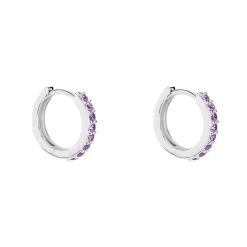 Créoles Rio Argent Blanc Oxyde De Zirconium