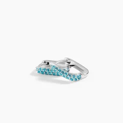 Créoles Rio Argent Blanc Oxyde De Zirconium