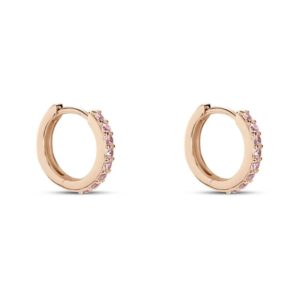 Créoles Rio Argent Rose Oxyde De Zirconium