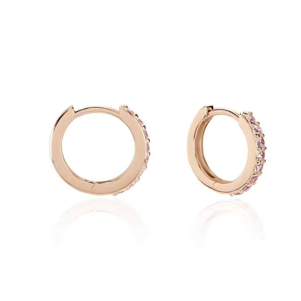 Créoles Rio Argent Rose Oxyde De Zirconium