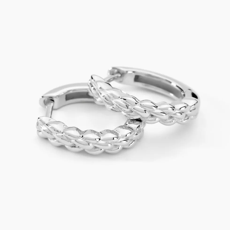 Créoles Toula Argent Blanc