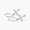 Créoles Angel Argent Blanc Oxyde De Zirconium