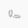 Créoles Anne-sixtine Argent Blanc Oxyde De Zirconium