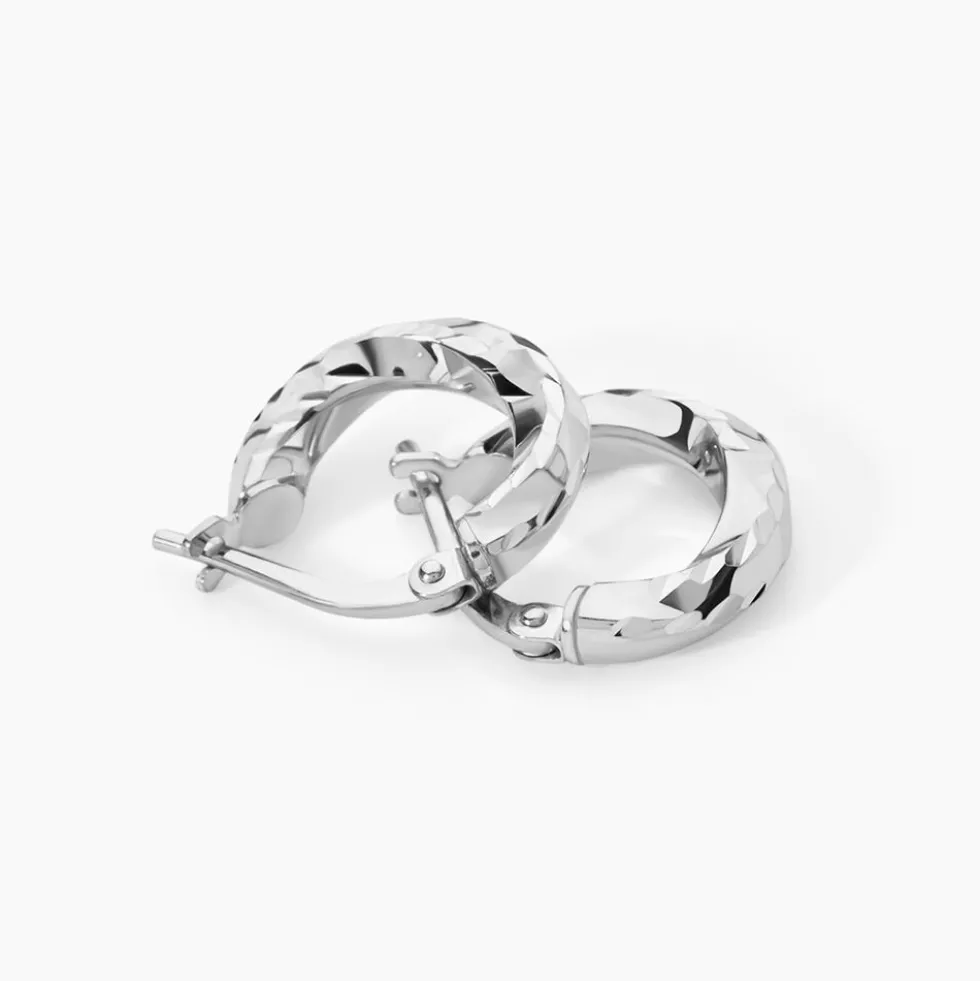 Créoles Argent Blanc Diane