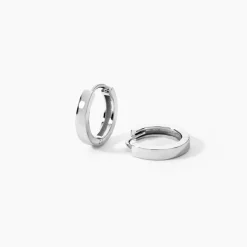 Créoles Argent Blanc Eleanora