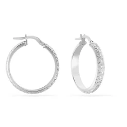 Créoles Argent Blanc Esmee