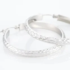 Créoles Argent Blanc Esmee