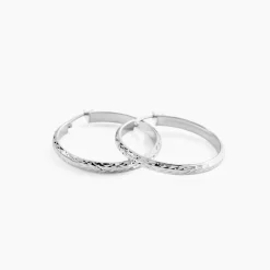 Créoles Argent Blanc Esmee