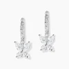 Créoles Argent Blanc Karitate Oxydes De Zirconium