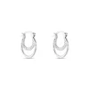 Créoles Argent Blanc Linnette Oxydes De Zirconium
