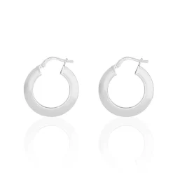 Créoles Argent Blanc Mila