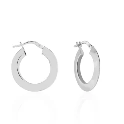 Créoles Argent Blanc Mila
