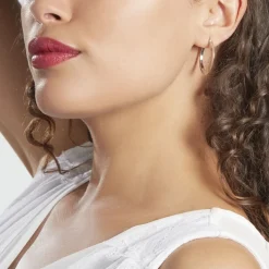 Créoles Argent Blanc Mila