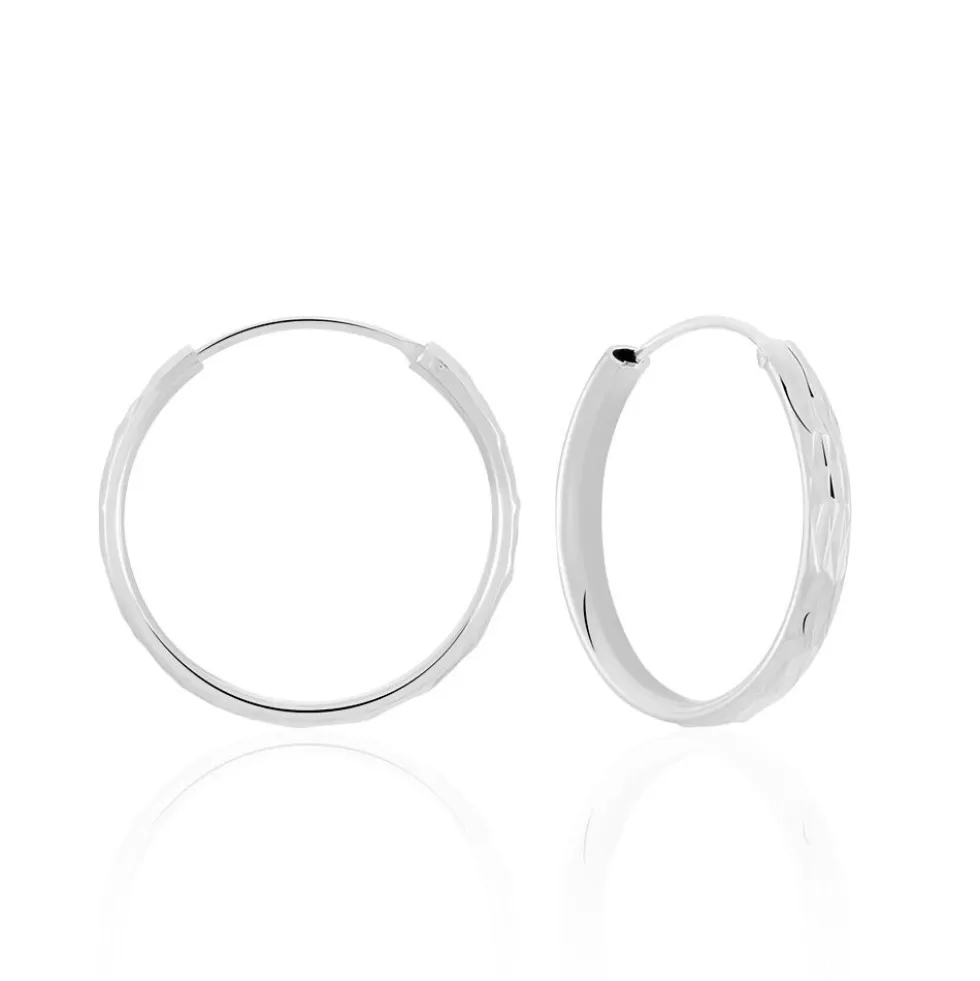 Créoles Argent Blanc Najiha