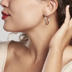 Créoles Argent Blanc Najiha