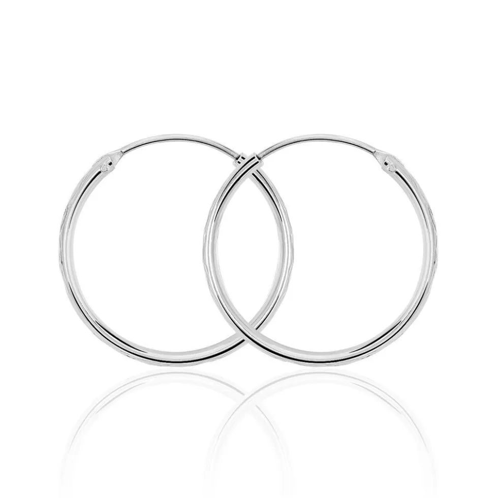 Créoles Argent Blanc Najiha