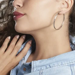 Créoles Argent Blanc Najiha