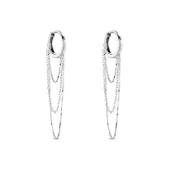 Créoles Argent Blanc Olavi
