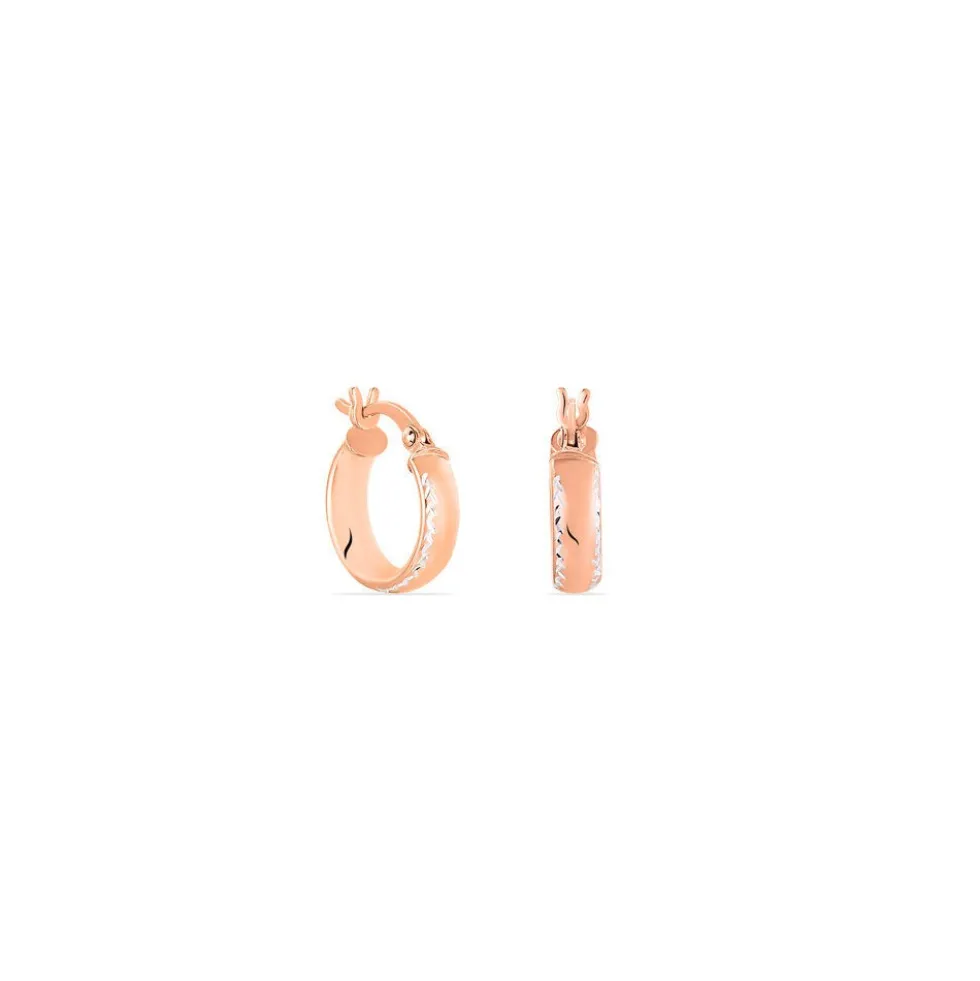 Créoles Argent Rose Ava