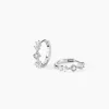 Créoles Astrea Argent Blanc Oxyde De Zirconium