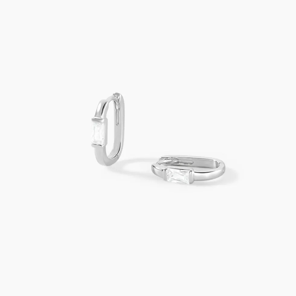 Créoles Celyn Argent Rhodié Oxyde De Zirconium