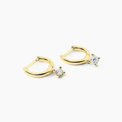 Créoles Claud Or Jaune Diamant Synthétique