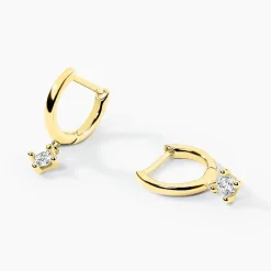 Créoles Claud Or Jaune Diamant Synthétique