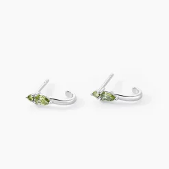 Créoles Desert Argent Blanc Oxyde De Zirconium