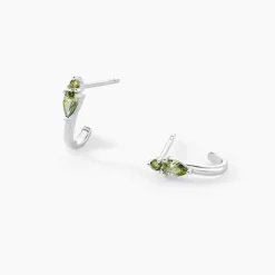 Créoles Desert Argent Blanc Oxyde De Zirconium