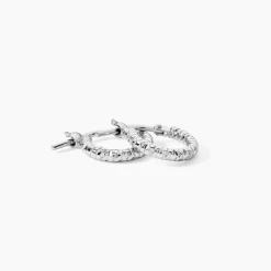 Créoles Djulia Argent Blanc